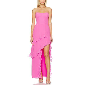 Amanda Uprichard 'Magnolia' Pink Polyester Dress Size XL